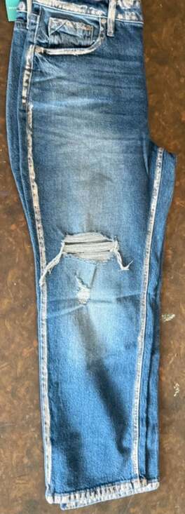 Edgely by Maurices Denim - Edgely by Maurices Ankle Slim Straight High Rise Distressed Jeans